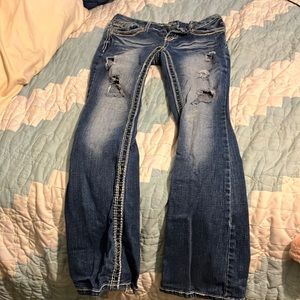 Size five boot cut jeans. Low rise pants.